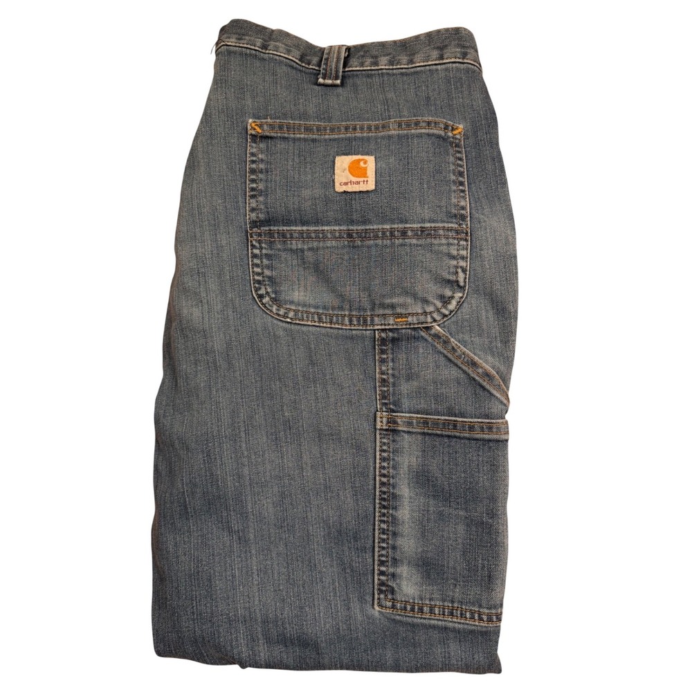 Carhartt Mens Relaxed Fit Carpenter Jeans Blue Denim Work Pants 36x29